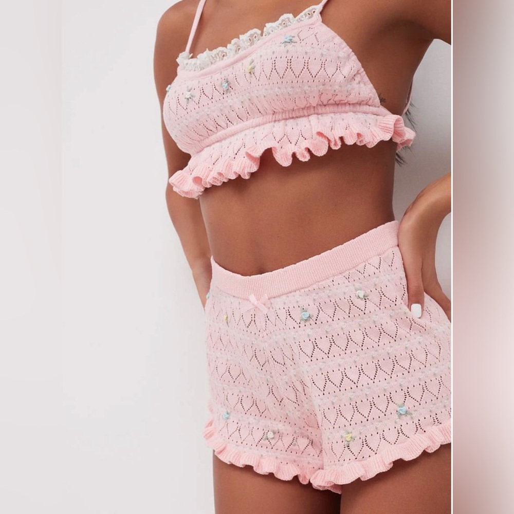Pink rose lounge shorts 🌹